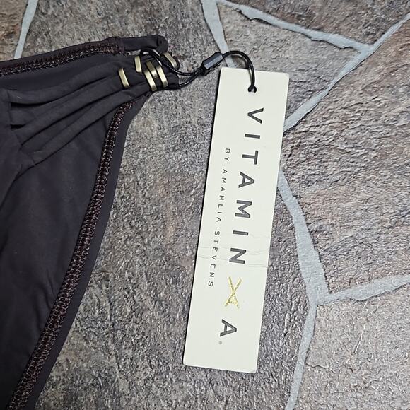 NWT Vitamin A Chocolate Brown Bikini Bottom Sz XS - Picture 3 of 8